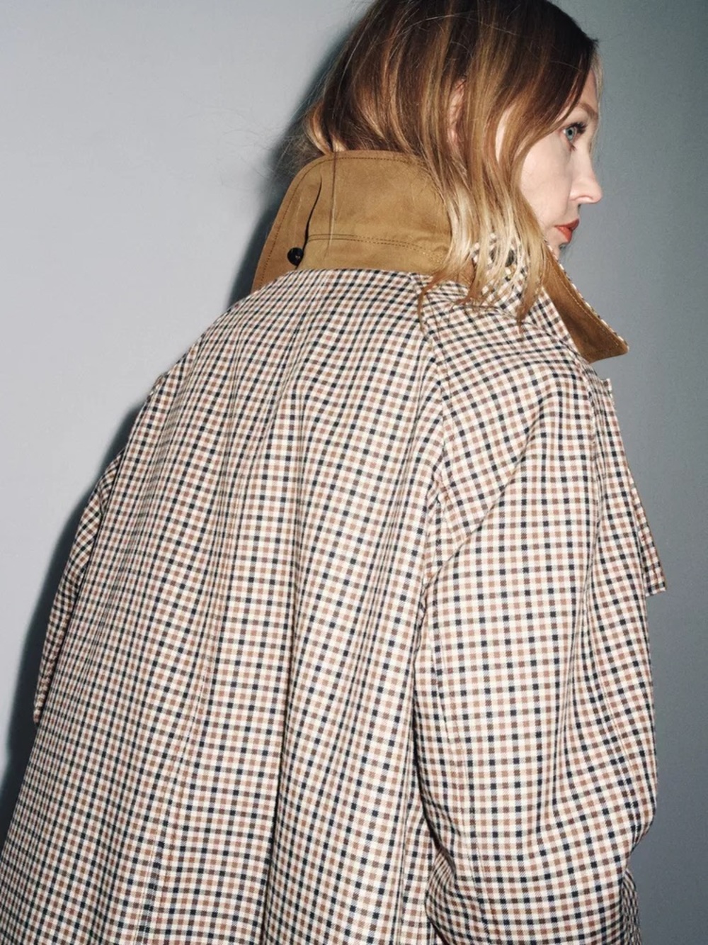 Zara Reversible Long Caramel Trench Coat - Picture 7 of 16